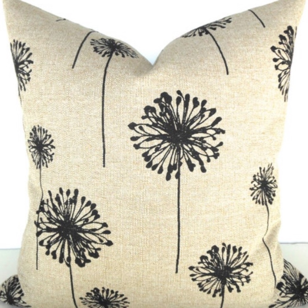 ❌SOLD❌2 Custom Black Linen Pillow Covers 24x24 - Picture 8 of 8